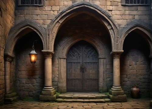 doorways,medieval street,diagon,doorway,hogwarts,archways,inglenook,theed,crypt,front door,creepy doorway,the threshold of the house,wizarding,alcove,portcullis,the door,entrances,scriptorium,passageways,entranceways,Art,Classical Oil Painting,Classical Oil Painting 03