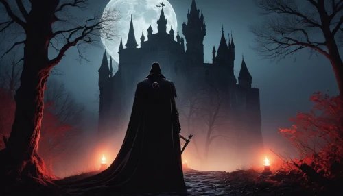 halloween background,ravenloft,orthanc,haunted cathedral,gothic,halloween poster,halloween wallpaper,gothic style,morgul,dark gothic mood,shadowgate,haunted castle,batagram,drac,gothicus,arkham,castle of the corvin,darktown,dracula,fantasy picture,Conceptual Art,Oil color,Oil Color 13