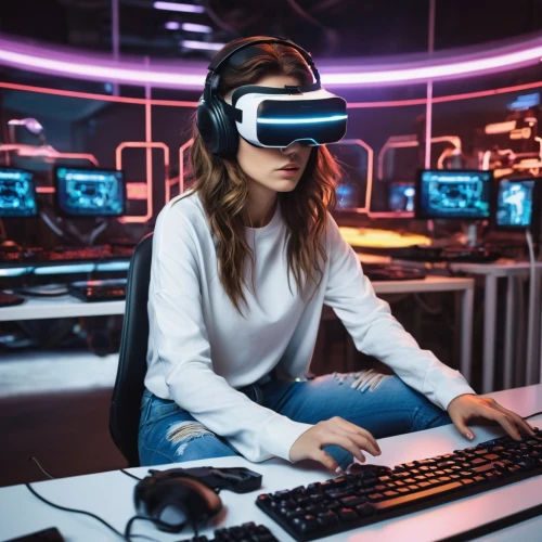 vr,sbvr,women in technology,vr headset,virtual reality,cybercafes,virtuality,virtual reality headset,techradar,virtual world,oculus,holobyte,headset,girl at the computer,virtual,cybersurfing,futurenet,lan,cybercasts,cyber glasses,Illustration,Abstract Fantasy,Abstract Fantasy 11