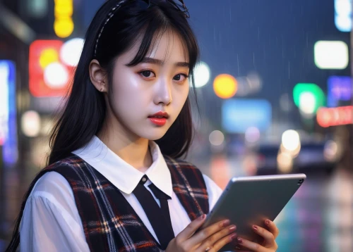 girl studying,girl at the computer,korean drama,xiaoxi,holding ipad,manhwa,girl making selfie,korean culture,skorea,oeun,myeongseong,zuoyun,koreana,baoyin,yeoncheon,hanqiong,samcheok times editor,jinyu,seowon,ereader,Illustration,Black and White,Black and White 35