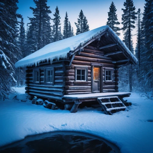 winter house,log cabin,small cabin,snow house,snow shelter,log home,the cabin in the mountains,cabane,mountain hut,cabin,snowhotel,wooden hut,wooden house,winter night,snow roof,vinter,cabins,finnish lapland,winter background,house in the forest,Photography,General,Fantasy