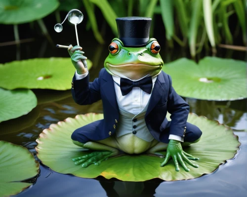 jazz frog garden ornament,frog king,pond frog,gentlemanly,man frog,frog prince,frog background,swankiest,formal guy,debonair,frog figure,formalwear,aristocrat,icegators,businessman,nuptials,pre-wedding photo shoot,waiter,formal attire,serenata,Illustration,Realistic Fantasy,Realistic Fantasy 19