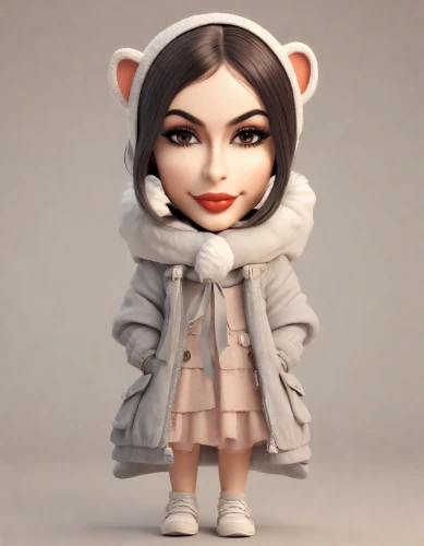 fashion doll,cute cartoon character,doll figure,lumidee,female doll,babushka doll,3d figure,storybook character,3d model,collectible doll,dressup,inuit,dollfus,artist doll,snow white,doll cat,cloth doll,doll dress,eskimo,tittlemouse,Digital Art,3D