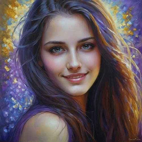 romantic portrait,girl portrait,oil painting on canvas,oil painting,art painting,mystical portrait of a girl,donsky,young woman,fantasy portrait,evgenia,world digital painting,dmitriev,beautiful young woman,bohemian art,seni,boho art,yuriev,photo painting,lovinescu,woman portrait,Illustration,Realistic Fantasy,Realistic Fantasy 30