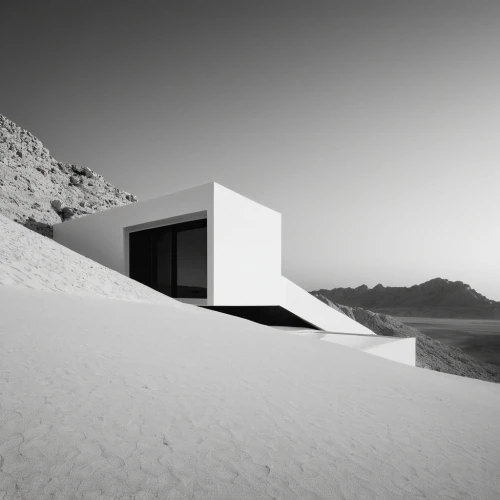 dunes house,cubic house,whitebox,amanresorts,siza,zumthor,corbu,white room,cube house,snow house,beach house,chipperfield,winter house,shulman,whitespace,superadobe,cycladic,beachhouse,folegandros,frame house,Illustration,Black and White,Black and White 33