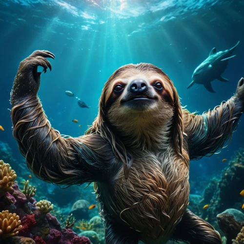 sloths,sloth,pygmy sloth,aquatic mammal,otterlo,loutre,slothful,otterness,otterman,beever,sealy,underwater world,slothbear,sea animal,racoon,otterloo,sea life underwater,aquatic animal,sea animals,aquatic animals,Photography,General,Fantasy