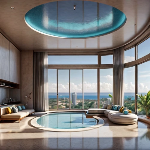 penthouses,luxury bathroom,luxury home interior,ocean view,oceanview,sky apartment,oceanfront,infinity swimming pool,luxury property,interior modern design,great room,window with sea view,umhlanga,roof top pool,pool house,3d rendering,waterview,jumeirah,modern decor,modern room