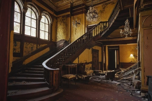 urbex,luxury decay,staircase,outside staircase,abandoned school,staircases,stairwell,stairway,upstairs,abandoned places,abandoned room,downstairs,stairwells,stair,winding staircase,abandoned house,abandoned place,abandoned,stairs,derelict,Illustration,Retro,Retro 15