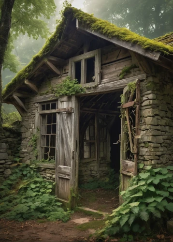 house in the forest,ancient house,witch's house,abandoned place,small house,appalachia,old home,little house,small cabin,forest house,log cabin,lonely house,cabin,wooden house,fisherman's house,abandoned house,old house,wooden hut,traditional house,miniature house,Illustration,Black and White,Black and White 03