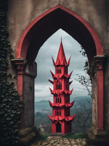 fairy chimney,temples,wardenclyffe,red lantern,belfry,efteling,shrine,syringe house,lair,bell tower,odditorium,templedrom,forest chapel,black church,chapelle,portal,fairy tale castle,stone pagoda,belltower,minarets,Unique,Paper Cuts,Paper Cuts 02