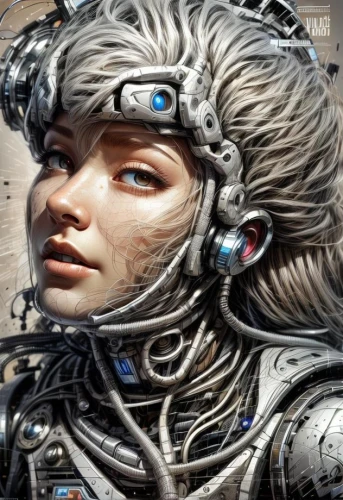 valerian,sci fiction illustration,transhuman,scifi,biomechanical,aphra,cybernetically,laureline,cybernetic,alita,sci fi,head woman,afrofuturism,transhumanism,cyborg,sedna,longhena,metalized,binti,cyborgs