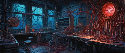 odditorium,apothecary,clockmaker,engine room,instrumentarium,laboratory,sci fiction illustration,doctor's room,examination room,computer room,ornate room,abandoned room,pathology,magorium,watchmaker,manufactory,conjurers,serpentarium,vestry,witch's house,Conceptual Art,Oil color,Oil Color 25