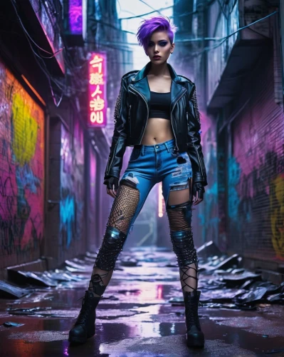 cyberpunk,motoko,vi,cyberpunks,punk,domino,grunge,cyberdog,bladerunner,noir,postapocalyptic,ultraviolet,femme fatale,zarya,renegade,ramona,alleycat,leela,jinx,punkish,Illustration,American Style,American Style 15