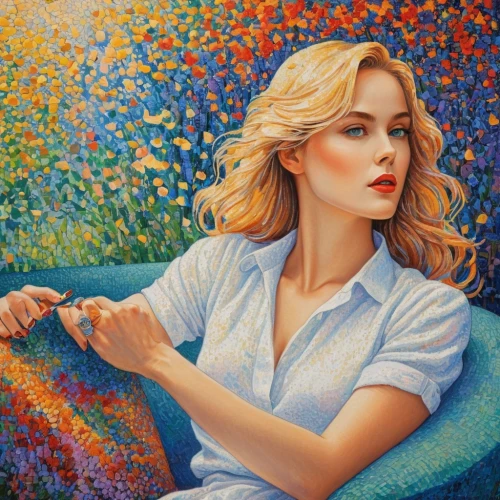 oil painting on canvas,oil painting,girl in flowers,painting technique,pittura,jasinski,painter,seni,oil on canvas,art painting,blonde woman,golfer,struzan,kidman,girl in the garden,primavera,italian painter,painting,tretchikoff,meticulous painting,Conceptual Art,Daily,Daily 31
