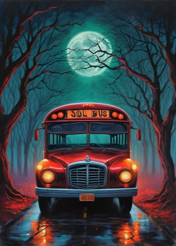 red bus,moon car,bus zil,halloween truck,halloween travel trailer,vwbus,old halloween car,halloween car,autobus,matatu,busscar,vw bus,hearse,motorcoaches,ghost train,schoolbus,motorbus,bus,school bus,kombi,Illustration,Vector,Vector 07