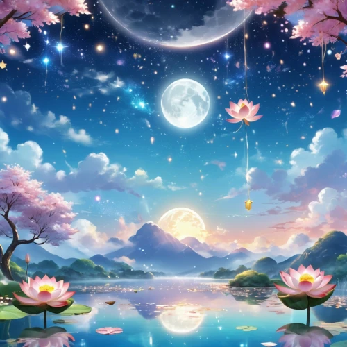 moon and star background,landscape background,japanese floral background,mid-autumn festival,nature background,beautiful wallpaper,japanese sakura background,flower background,moonlit night,sakura background,stars and moon,tanabata,floral background,spring background,springtime background,dusk background,moon and star,cartoon video game background,nature wallpaper,children's background,Illustration,Japanese style,Japanese Style 01