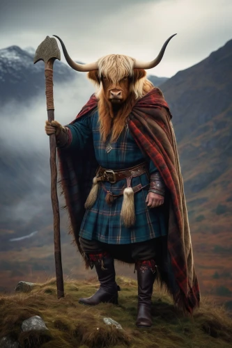 highland cow,highlander,highland cattle,clanranald,scottish highland cow,scottish highland cattle,kilted,etive,the highlands,moidart,highlanders,haggadic,presumpscot,scottish highlands,highlands,scottish,cruachan,scotsmen,thorkild,alisdair,Illustration,Retro,Retro 17