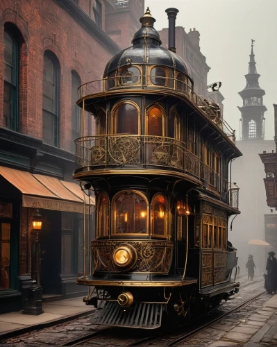 street car,streetcar,tramcar,trolley train,wooden train,streetcars,wooden carriage,victoriana,tramway,tram,victorians,the lisbon tram,railmotor,wooden railway,tramcars,victorian,victorian style,cable car,cablecar,tramways,Illustration,Japanese style,Japanese Style 16
