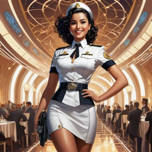 stewardess,stewardesses,servicewoman,delta sailor,aviatrix,neerja,yachtswoman,etihad,attendant,vidya,sailor,captain p 2-5,superfortress,cocaptain,vikramaditya,barranger,capitaine,egyptair,brown sailor,ltjg,Conceptual Art,Sci-Fi,Sci-Fi 24