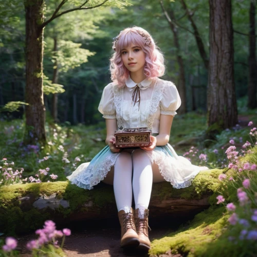 kyary,lindsey stirling,faerie,forest clover,fairie,little girl fairy,wonderland,fae,garden fairy,fairy queen,fairy,fairy forest,porcelain doll,grimes,elfland,kokia,fairyland,algan,faery,alice in wonderland,Illustration,Black and White,Black and White 12