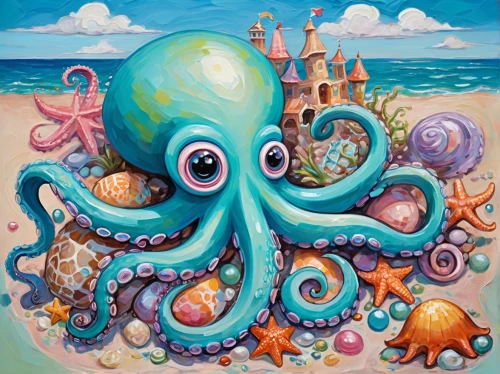octopus,fun octopus,octopi,cephalopod,octo,octopussy,pulpo,kraken,octopuses,cephalopods,tentacular,octopus tentacles,pink octopus,tentacled,octoechos,lovecraftian,cephissus,cthulhu,octopus vector graphic,under sea,Conceptual Art,Oil color,Oil Color 20