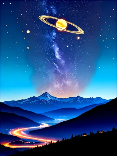 space art,moon and star background,ufo,ufos,astronomy,galaxias,meteor,astronomical,protoplanetary,monocerotis,vla,planetary system,saturnrings,cosmically,planet alien sky,milky way,auroral,centauri,comets,saucer,Illustration,Japanese style,Japanese Style 06