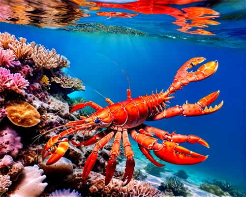 spiny lobster,river crayfish,freshwater crayfish,crayfish,lobster,lobsters,raja ampat,crayfish 1,sea life underwater,crustaceans,crustacean,north sea shrimp,marine life,cleaning shrimp,crayfish party,cherry shrimp,udang,marine animal,decapods,semiaquatic,Illustration,Paper based,Paper Based 24