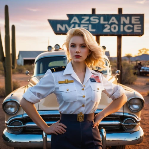 americana,policewoman,buick eight,arizona,bombshells,route 66,arizonan,retro woman,atomic age,aviatrix,opel captain,cadillac,retro women,servicewoman,retro pin up girl,retro pin up girls,american car,superfortress,pin-up model,retro girl,Conceptual Art,Oil color,Oil Color 05