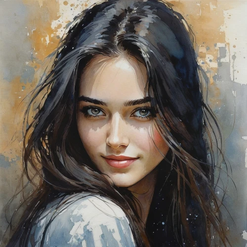 donsky,girl portrait,kreuk,young woman,young girl,mystical portrait of a girl,portrait of a girl,romantic portrait,kordic,girl drawing,jeanneney,oil painting,struzan,dmitriev,ana,oil painting on canvas,zhulin,yuriev,evgenia,wilk,Illustration,Paper based,Paper Based 05
