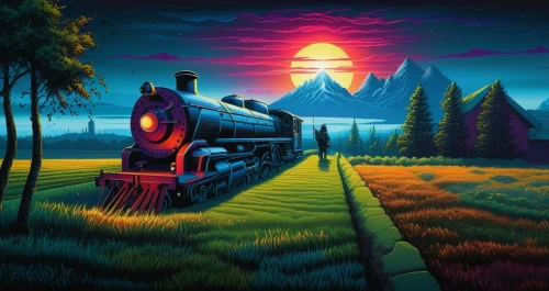 the train,ghost locomotive,train,train of thought,wooden train,ghost train,trainmaster,eisenbahn,train ride,amtrak,locomotive,early train,steam locomotive,thomas the train,steam train,railroad,train route,train way,last train,siegbahn,Illustration,Realistic Fantasy,Realistic Fantasy 25