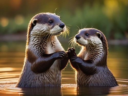 otters,otterness,otterloo,otter,otterlo,arm wrestling,loutre,guarantee seal,sea lions,interacting,seals,cute animals,shake hands,prairie dogs,stoats,mustelids,gentleness,courtship,confiding,meerkats,Illustration,Paper based,Paper Based 21