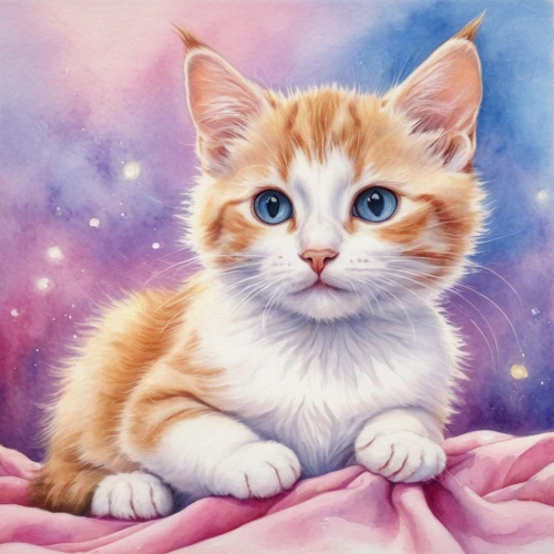 ginger kitten,cat on a blue background,red tabby,blue eyes cat,orange tabby cat,calico cat,cute cat,cat with blue eyes,kittu,watercolor cat,kittenish,blossom kitten,orange tabby,pink cat,tabby kitten,ginger cat,cat kawaii,kittie,capricorn kitz,starclan,Photography,General,Commercial