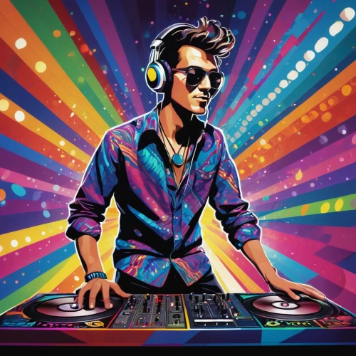 dj,vector illustration,vector art,wpap,vector graphic,anirudh,djn,vector image,disk jockey,atrak,disc jockey,djs,vector design,djj,vector graphics,turntablist,dj equipament,cataracs,electronic music,adobe illustrator,Illustration,Retro,Retro 26