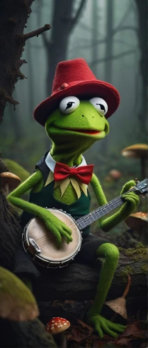 frog background,kermit,leaupepe,pepe,frog king,erkek,musician,froggies,banjo player,serenata,orchesta,running frog,pepes,frog man,cavaquinho,kekionga,orchestra,pasquel,frog prince,frogs,Illustration,Realistic Fantasy,Realistic Fantasy 05