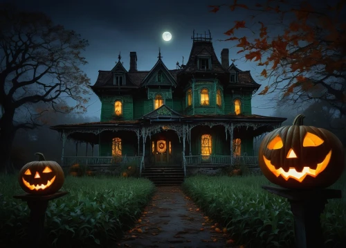 halloween background,halloween wallpaper,halloween illustration,witch's house,halloween poster,halloween scene,the haunted house,haunted house,halloweenkuerbis,witch house,house silhouette,scaretta,halloween pumpkin gifts,jack o'lantern,jack o' lantern,halloween banner,halloween and horror,halloween decoration,kirdyapkin,halloween icons,Illustration,Japanese style,Japanese Style 14