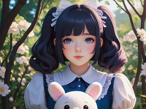 shimei,bjd,hinata,gardenias,artist doll,kuhin,japanese doll,haru,marinette,rinko,dia,minmei,sakuya,ghibli,female doll,holding flowers,kuma,nanami,the japanese doll,tamako,Illustration,Vector,Vector 06