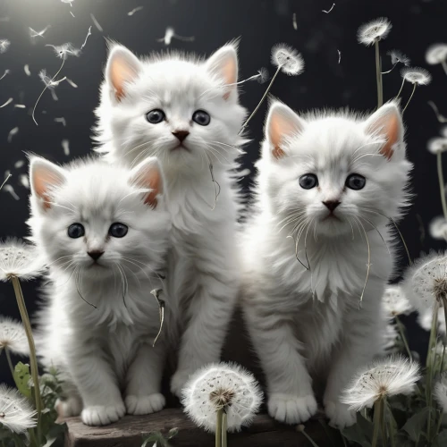 snowcats,kittens,cat family,white cat,baby cats,catterns,skyclan,thunderclan,felids,cat pageant,cute animals,cat lovers,little angels,kitties,felines,white wolves,cats angora,windclan,starclan,cute cat,Conceptual Art,Fantasy,Fantasy 33