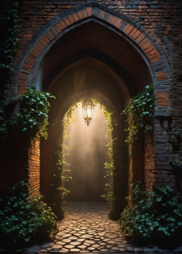 the threshold of the house,archway,doorways,archways,gateway,passageway,illumination,entrada,creepy doorway,threshold,medieval street,passage,alleyway,theed,gas lamp,passageways,portal,the mystical path,inglenook,illuminated lantern,Photography,Artistic Photography,Artistic Photography 02