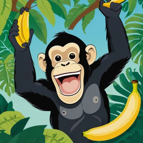 monkey banana,banane,banan,macaco,banana,monke,nanas,monkeying,platanos,macaca,siamang,ape,shabani,primatology,nangka,plantains,banani,anco,simian,simians,Illustration,Vector,Vector 01