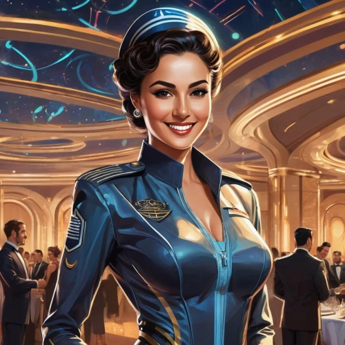 attendant,stewardess,jadzia,saranka,stewardesses,supercasino,aviatrix,andromeda,neerja,concierge,barranger,troi,zatara,jaya,bellhop,rorqual,ilsa,las vegas entertainer,contessa,stratocruiser,Conceptual Art,Sci-Fi,Sci-Fi 24