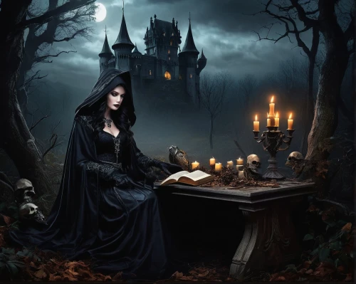gothic woman,gothic portrait,gothic style,witch house,dark gothic mood,gothic,ravenloft,covens,samhain,magick,hecate,bewitching,witch's house,witchery,malefic,darkling,witchfinder,witching,fantasy picture,wiccan,Illustration,Abstract Fantasy,Abstract Fantasy 14