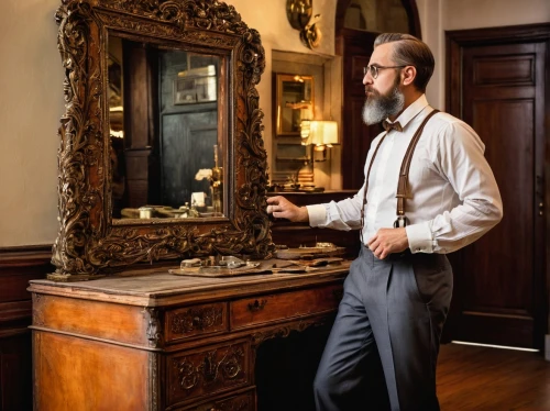 magic mirror,the mirror,art nouveau frame,biedermeier,mirror frame,man with a computer,art nouveau frames,wood mirror,tailor,humidor,watchmaker,dressing table,holding a frame,armoire,tussaud,consulting room,in the mirror,elegante,meerschaum,mirror,Art,Classical Oil Painting,Classical Oil Painting 17