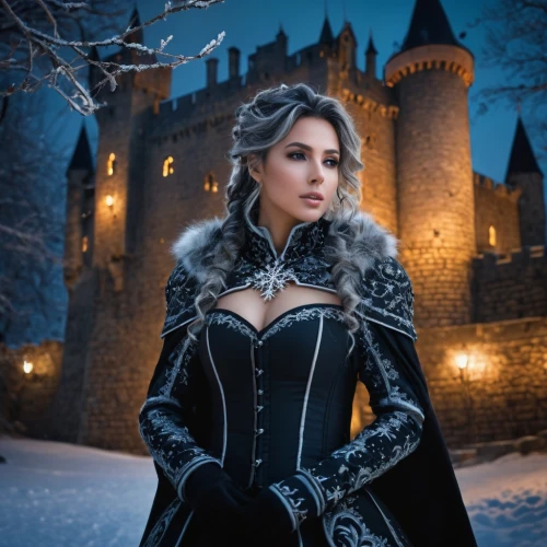 iulia hasdeu castle,gothic woman,wallachia,celtic queen,gothic dress,the snow queen,gothic style,celtic woman,gothic portrait,petrova,corsetry,noblewoman,therion,morgause,dracula castle,suit of the snow maiden,ice queen,ravenloft,winter dress,fairy tale,Photography,General,Fantasy