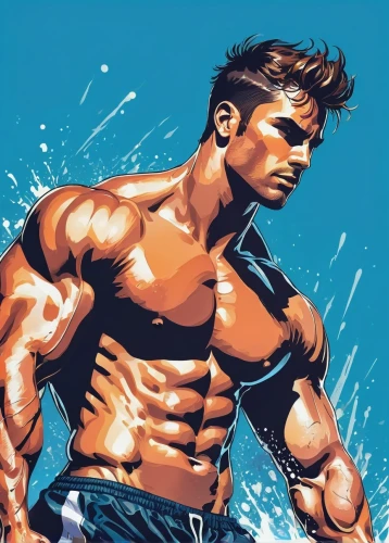 namor,omac,daken,kazuya,ippo,wolverine,ryu,aqualad,garrison,muscle man,muscle icon,guile,kreder,sagat,stutman,hannegan,nightwing,strider,kenshiro,brock,Illustration,Vector,Vector 01