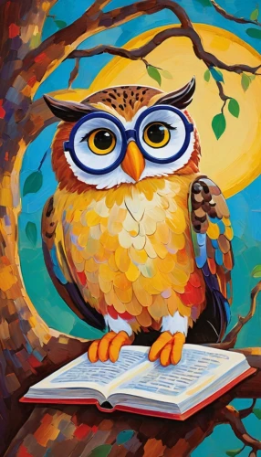 reading owl,owl art,boobook owl,owl drawing,owl,owl background,hedwig,owl nature,bird painting,large owl,small owl,brown owl,hoo,kawaii owl,owls,couple boy and girl owl,owlet,tutor,sparrow owl,whooo,Conceptual Art,Oil color,Oil Color 25