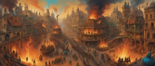 firelands,city in flames,destroyed city,cataclysm,seregil,the conflagration,lankhmar,kondos,kadath,conflagration,burning earth,deflagration,scorched earth,temur,conflagrations,conclave,imperialis,varsavsky,prospal,osgiliath