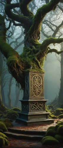 druid stone,celtic tree,celtic cross,druidic,mirkwood,druidism,labyrinthian,asatru,the mystical path,waldgraves,irminsul,sigils,runes,place of pilgrimage,labyrinths,elven forest,the grave in the earth,old graveyard,forest cemetery,cernunnos,Photography,Fashion Photography,Fashion Photography 25