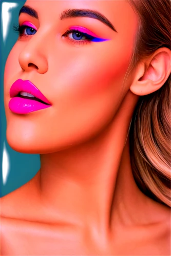 derivable,neon makeup,cosmetic,cosmetics,gradient mesh,portrait background,edit icon,hyperstimulation,cosmetic brush,blusher,female model,beauty face skin,natural cosmetic,collagen,juvederm,women's cosmetics,simulated,renders,pop art background,rendered,Illustration,Japanese style,Japanese Style 16