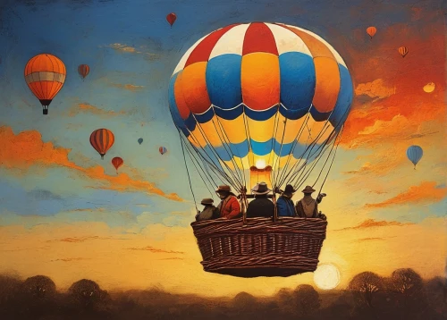 balloonists,balloon trip,ballooning,balloon fiesta,balloons over bagan,balloonist,gas balloon,parachutists,balloons flying,irish balloon,airship,balloon and wine festival,colorful balloons,parachuting,dirigible,red balloon,balloon,parachuters,airships,kites balloons,Illustration,Abstract Fantasy,Abstract Fantasy 15