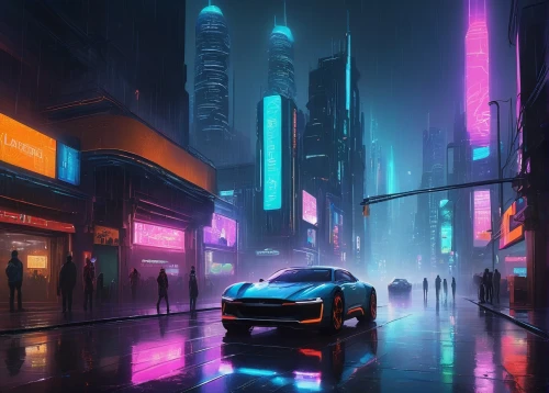 cityscape,cyberpunk,futuristic landscape,futuristic,cybercity,bladerunner,colorful city,urban,neon arrows,autopia,neon,polara,brum,cyberscene,synth,cybertown,neons,dusk,3d car wallpaper,car wallpapers,Illustration,Abstract Fantasy,Abstract Fantasy 15